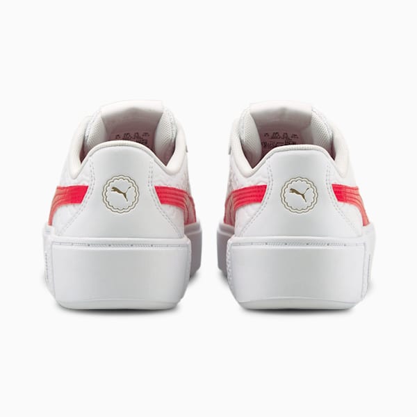 Smash Platform V2 Celestial Women's Sneakers, Puma White-High Risk Red, extralarge-IND