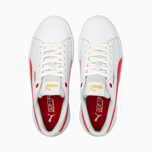 Smash Platform V2 Celestial Women's Sneakers, Puma White-High Risk Red, extralarge-IND