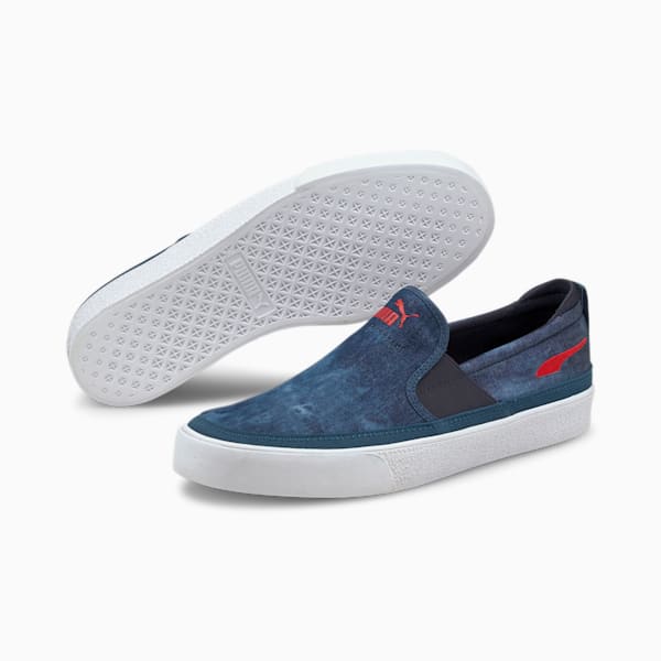 Bari Z Slip-On Indigo Unisex Trainers, Puma New Navy-High Risk Red, extralarge-IND