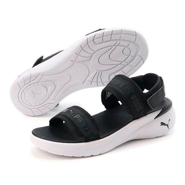 ウィメンズ スポーティ スライド サンダル, Puma Black-Puma White