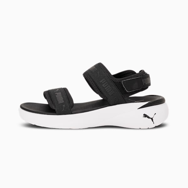 Sportie Women's Sandals, Puma Black-Puma White, extralarge-IND