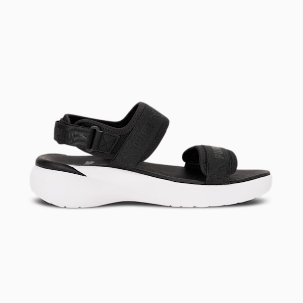 Sportie Women's Sandals, Puma Black-Puma White, extralarge-IND