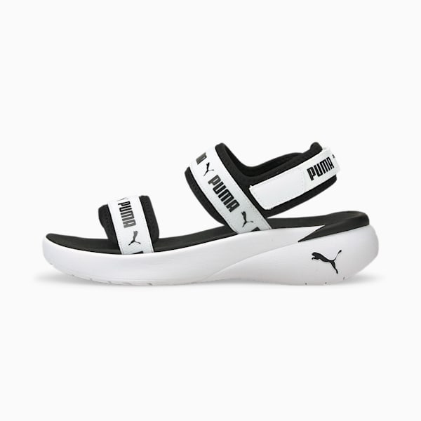 Sportie Women's Sandals, Puma White-Puma Black, extralarge