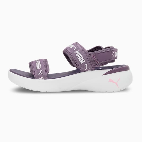 Sportie Women's Sandals, Purple Charcoal-Pearl Pink-PUMA White, extralarge-IND