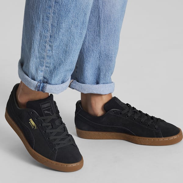 Suede Gum Men's Sneakers, Puma Black-Gum, extralarge