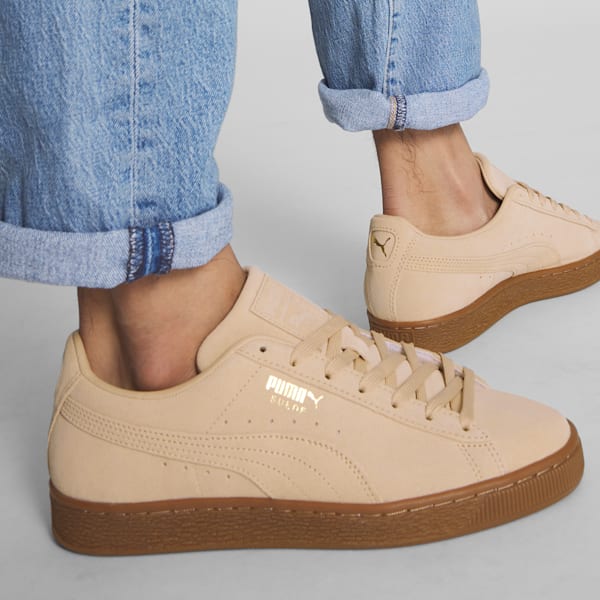 Suede Gum Sneakers, Pebble-Gum, extralarge