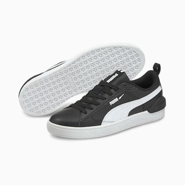 Suede Colour Block Unisex Sneakers, Puma Black-Puma White, extralarge-AUS