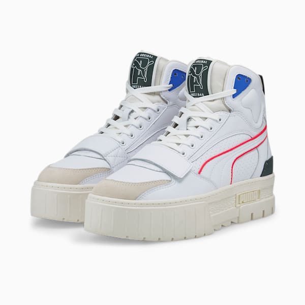 Mayze Mid PxP Women's Shoes, Puma White-Whisper White, extralarge-IND