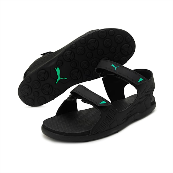 Champ Men's Sandals, Puma Black-Irish Green-Quarry