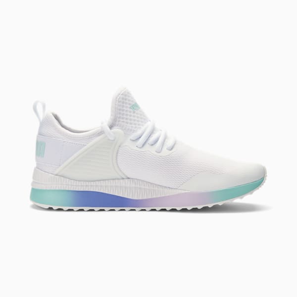 Pacer Next Cage Tie Dye Women's Sneakers, Puma White- White-Blue Glow, extralarge