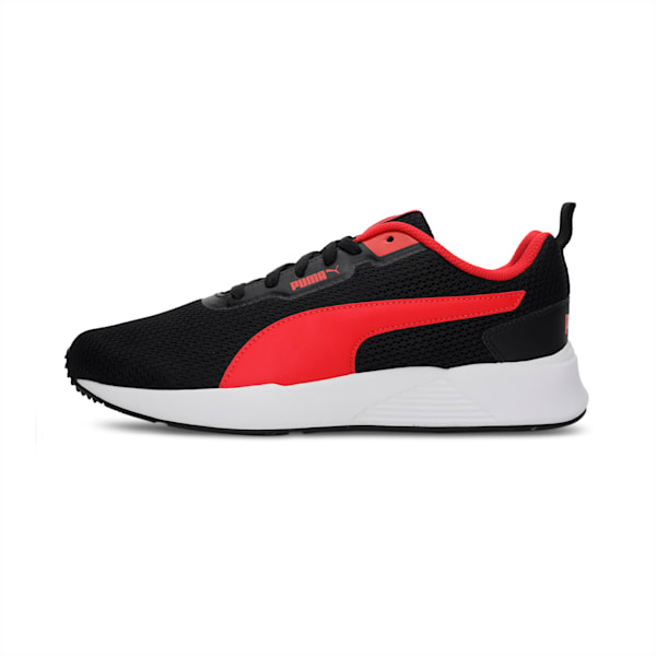PUMA Humble Men's Sneakers, Puma Black-High Risk Red, extralarge-IND