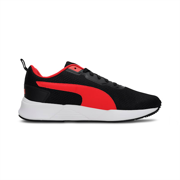 PUMA Humble Men's Sneakers, Puma Black-High Risk Red, extralarge-IND