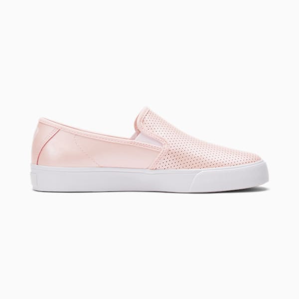 Bari Cat Shimmer Women's Slip-On Shoes, Pink Dogwood-Puma White, extralarge