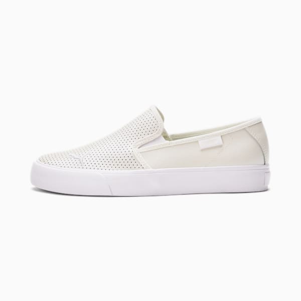 Bari Cat Shimmer Women's Slip-On Shoes, Marshmallow-Puma White, extralarge
