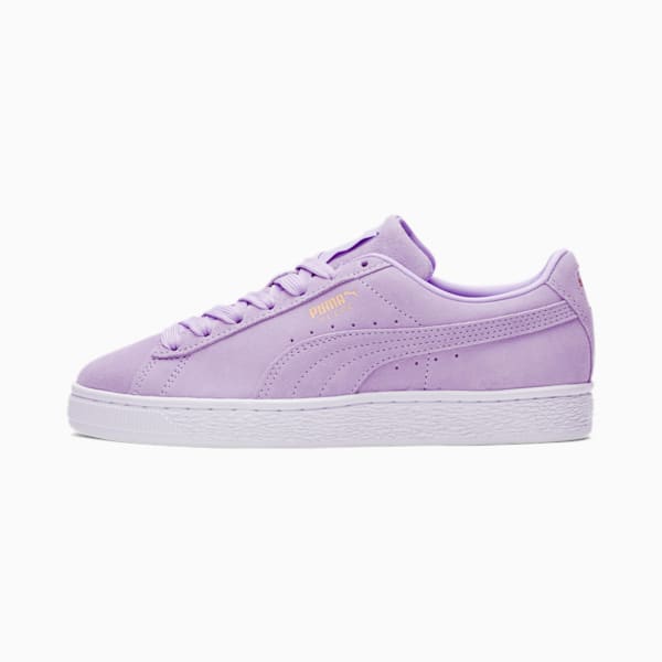 Suede Classic XXI Women's Sneakers, Light Lavender-Gold, extralarge