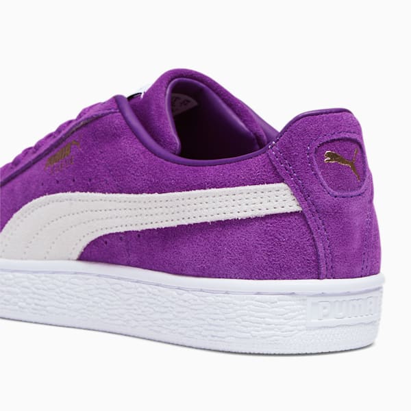 Zapatos deportivos de gamuza Classic XXI para mujer, Purple Pop-PUMA White, extragrande
