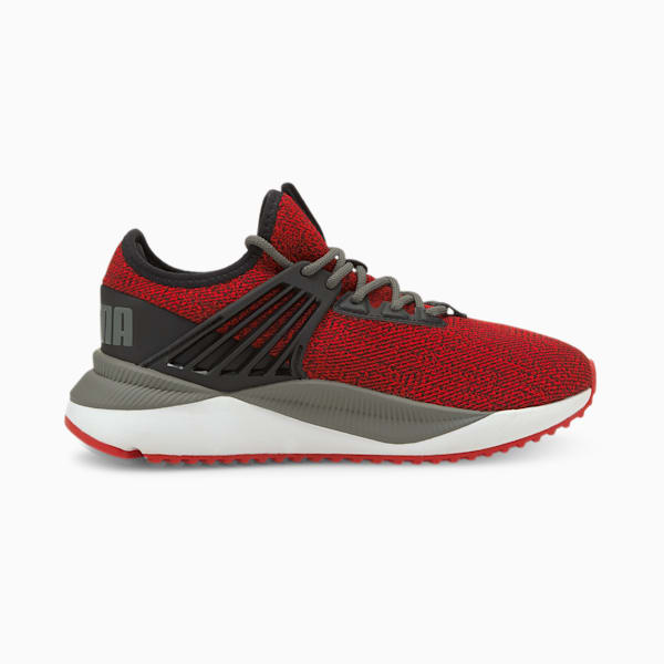 Pacer Future Knit Kid's Sneakers, High Risk Red-Puma Black, extralarge-IND