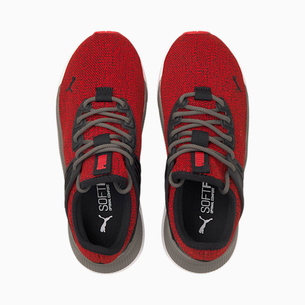 Pacer Future Knit Kid's Sneakers, High Risk Red-Puma Black, extralarge-IND