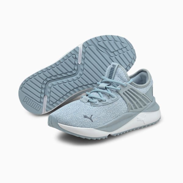 Pacer Future Knit Sneakers JR, Blue Fog-Puma White-China Blue, extralarge