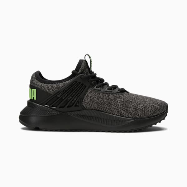 Pacer Future Knit Sneakers JR, Puma Black-Steel Gray-Green Glare, extralarge