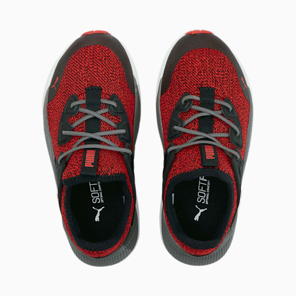 Pacer Future Knit AC Kid's Sneakers, High Risk Red-Puma Black, extralarge-IND