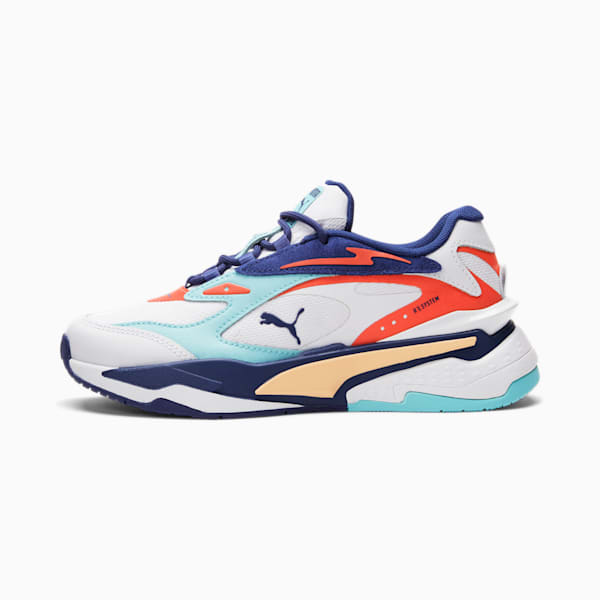 RS-Fast Courtside Sneakers JR, Puma White-Angel Blue-Elektro Blue, extralarge