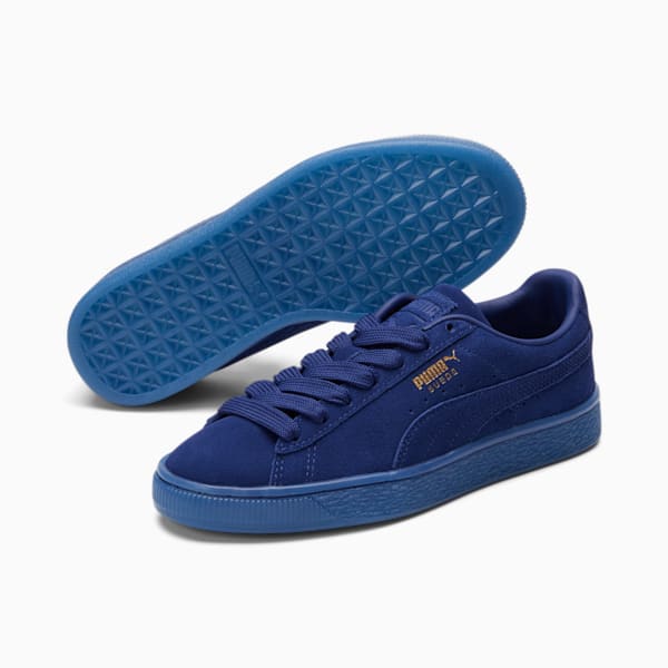 Suede Classic Mono Gold Sneakers Big Kids, Elektro Blue-Gold, extralarge