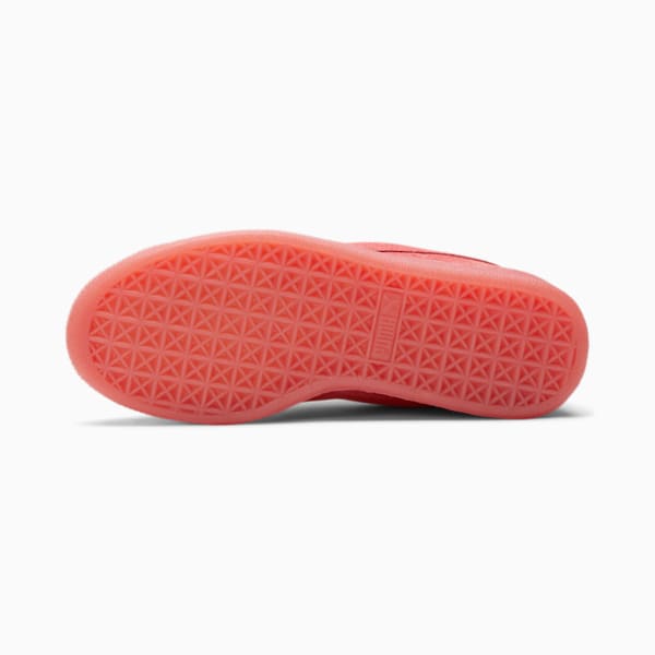 Suede Classic Mono Iced Sneakers JR, Sun Kissed Coral, extralarge