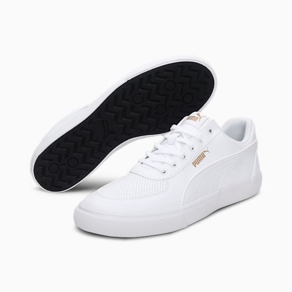 PUMA Dribble Men's Shoes, Puma White-Puma Team Gold, extralarge-IND