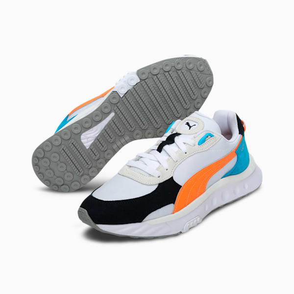 Wild Rider Rollin' Sneakers, Puma White-Orange Glow, extralarge-IND