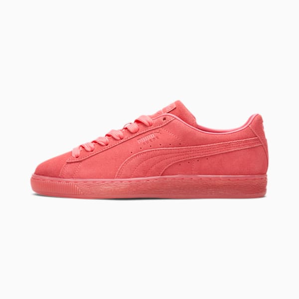Suede Classic Mono Iced Women's Sneakers, Sun Kissed Coral, extralarge