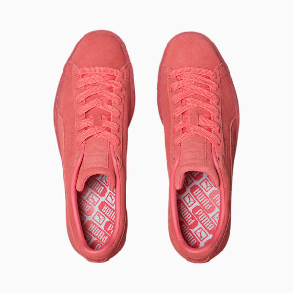 Suede Classic Mono Iced Women's Sneakers, Sun Kissed Coral, extralarge