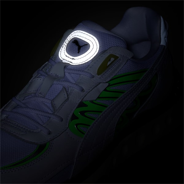 Wild Rider Techno Men's Sneakers, Puma White-Green Glare