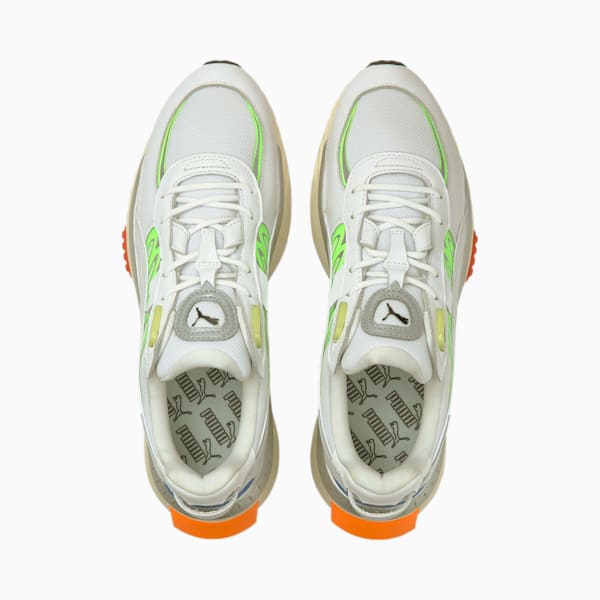 Wild Rider Techno Men's Sneakers, Puma White-Green Glare, extralarge