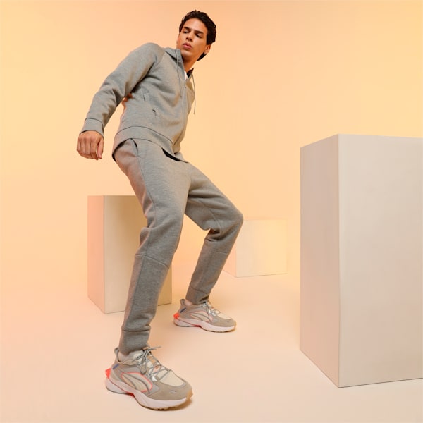 PUMA x PWRFRAME OP-1 Cyber Unisex Sneakers, High Rise-Vaporous Gray-Puma White, extralarge-IND