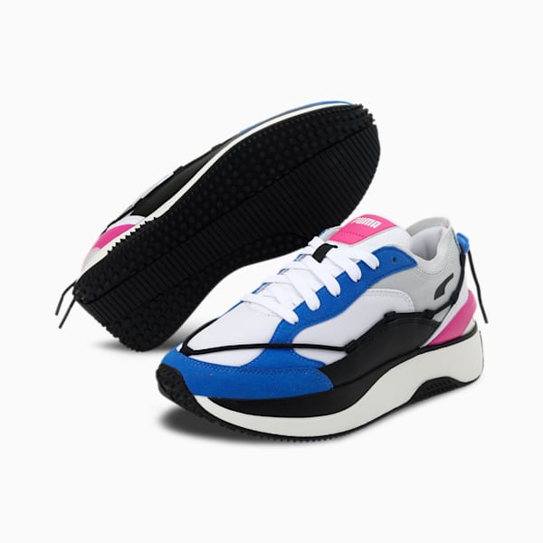 Cruise Rider Lace Women's Shoes, Puma White-Bluemazing, extralarge-IND