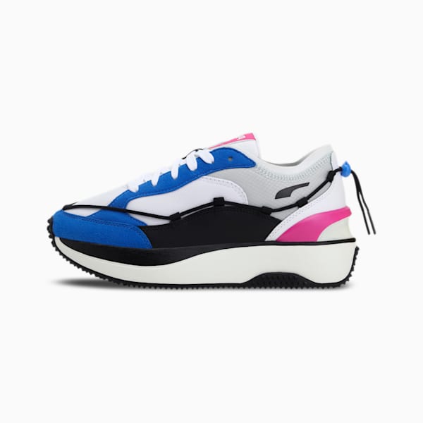 Cruise Rider Lace Women's Shoes, Puma White-Bluemazing, extralarge-IND