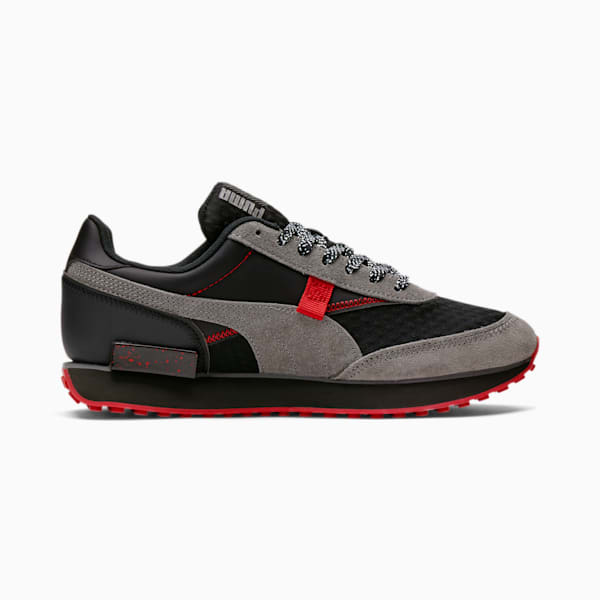 Future Rider Airplane Mode Men's Sneakers, Puma Black-CASTLEROCK-High Risk Red, extralarge