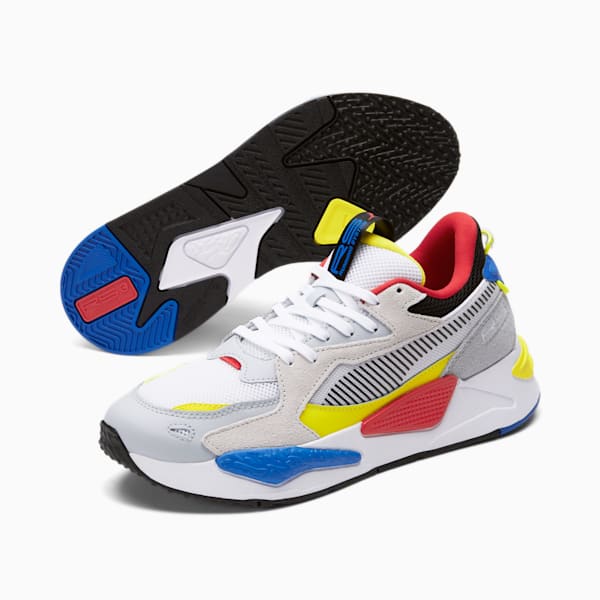 RS-Z Men's Sneakers, Puma White-Glacial Blue-Nrgy Yellow, extralarge