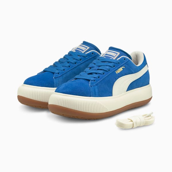 Suede Mayu UP Women's Sneakers, Lapis Blue-Marshmallow-Gum 3, extralarge-IND