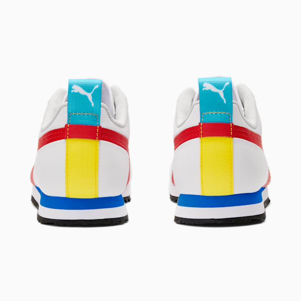 Roma Game Sneakers JR, Puma White-High Risk Red-Puma Black, extralarge