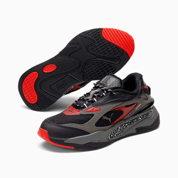 RS-Fast Airplane Mode Sneakers JR, Puma Black-CASTLEROCK-High Risk Red, extralarge