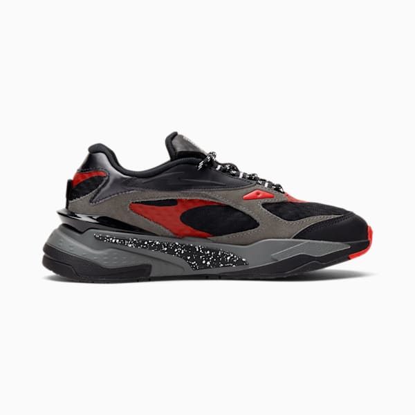 RS-Fast Airplane Mode Sneakers JR, Puma Black-CASTLEROCK-High Risk Red, extralarge