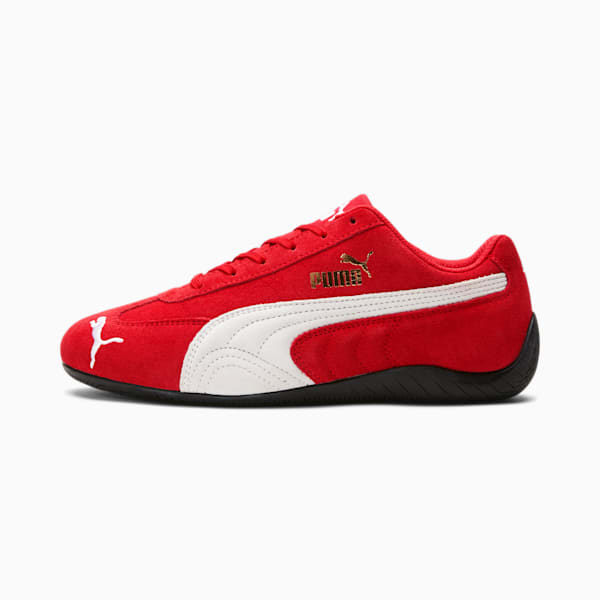 Speedcat LS Women's Driving Shoes, High Risk Red-Puma White, extralarge