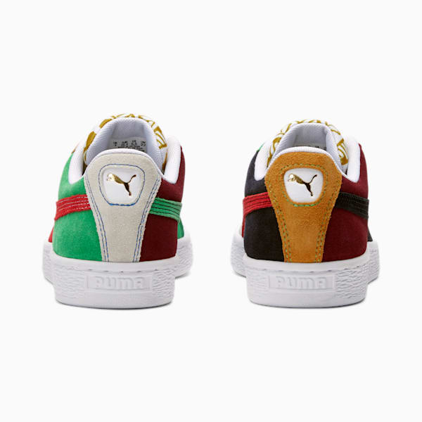 Suede Classix Sneakers Big Kids, Puma Black-High Risk Red-Puma Royal-Kelly Green, extralarge