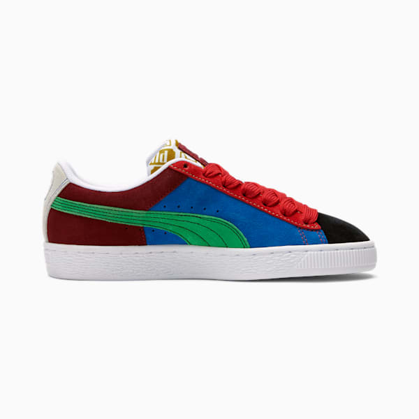 Suede Classix Sneakers Big Kids, Puma Black-High Risk Red-Puma Royal-Kelly Green, extralarge