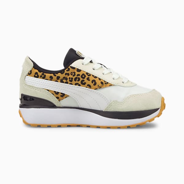 Cruise Rider Roar Girl's Sneaker, Puma White-Mineral Yellow, extralarge-IND