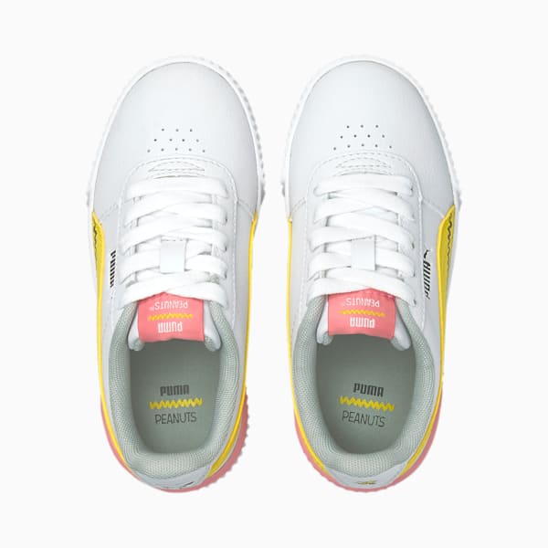 PUMA x PEANUTS Girl's Carina Sneakers, Puma White-Maize, extralarge-IND