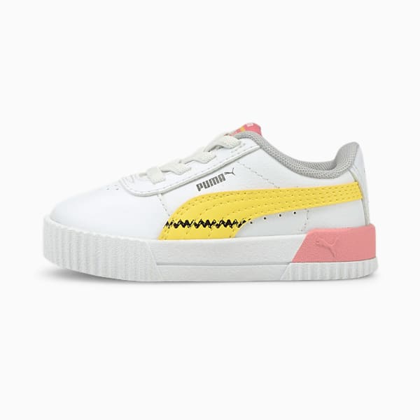 PUMA x PEANUTS Carina Toddler Sneakers, Puma White-Maize, extralarge