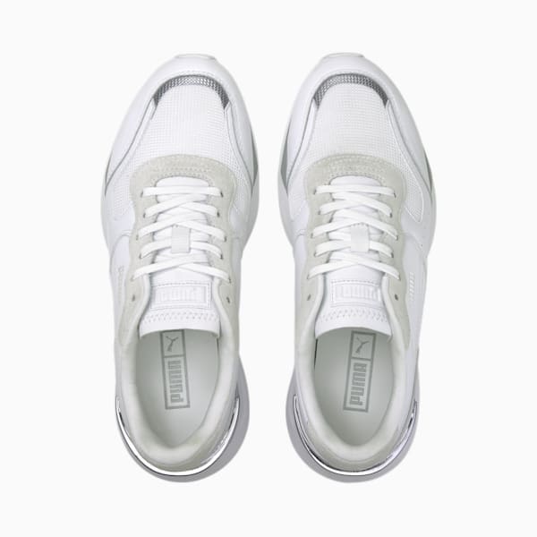 Mirage Clean Metallic Women's Shoes, Puma White-Gray Violet, extralarge-AUS